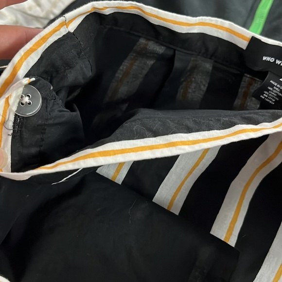 Who What Wear True Wrap Skirt striped Black/White/yellow Size 4 - Picture 9 of 15